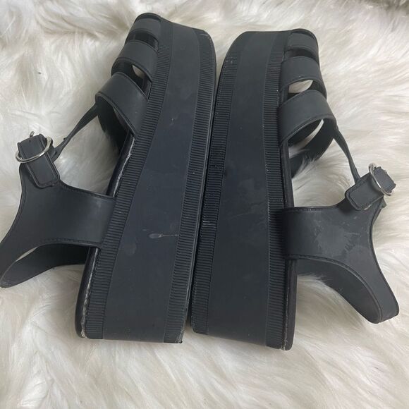Jeffrey CAMPBELL Candied Black MattePlatform Sandals SZ 8 - Picture 7 of 11